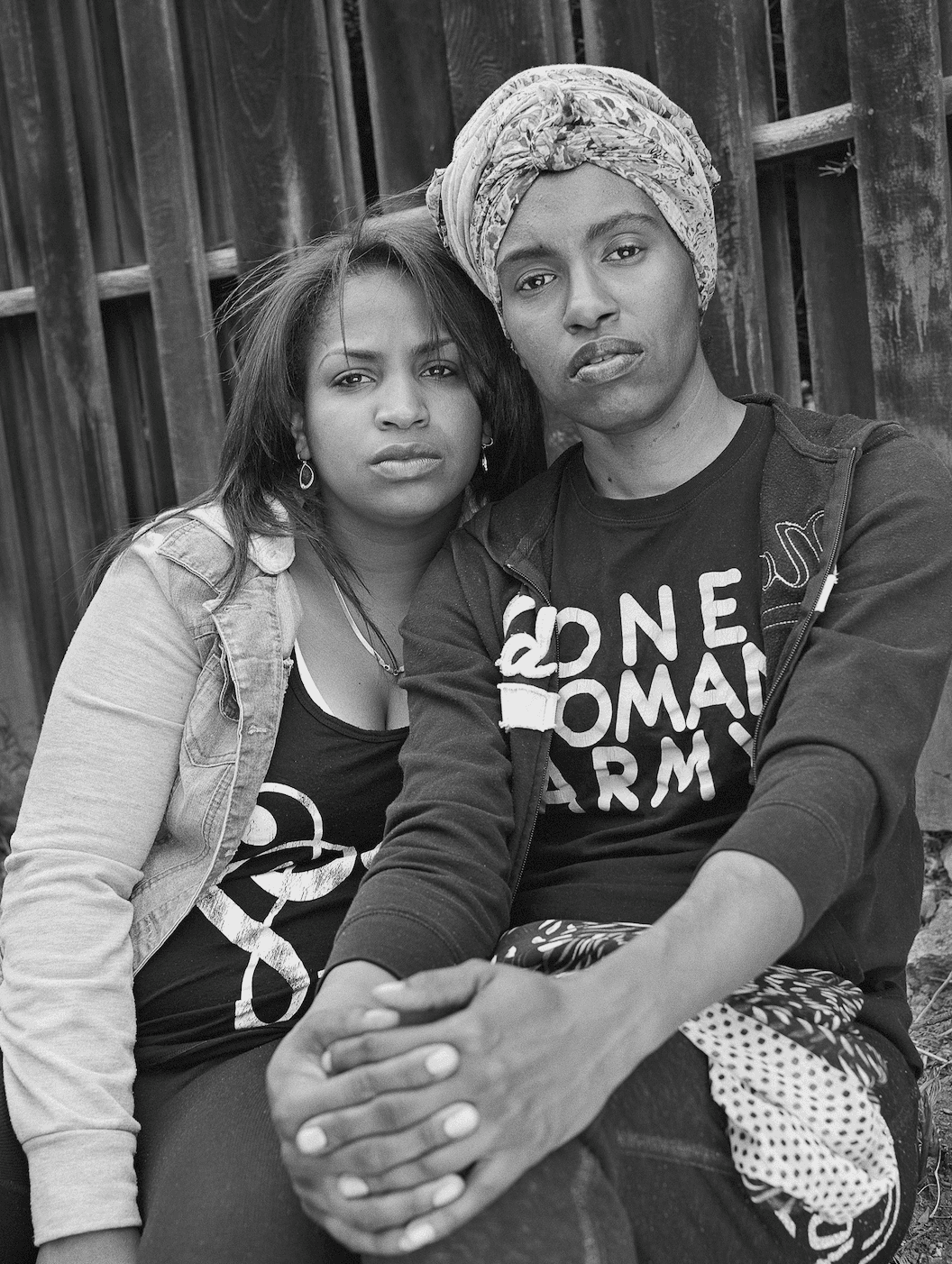LaToya Ruby Frazier, American, born 1982. Shea with Her Best Friend, Amber Hasan, Shea’s Manager, Poet, Writer, Hip-Hop Artist, Actor, Comedian, Herbalist, Activist, Community Organizer, and Business Owner of Mama’s Healing Hands Copyright LaToya Ruby Frazier Courtesy of the artist and Gladstone Gallery