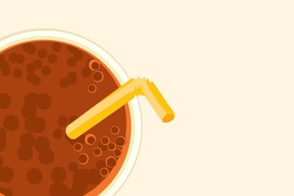 Illustration of sugary drink