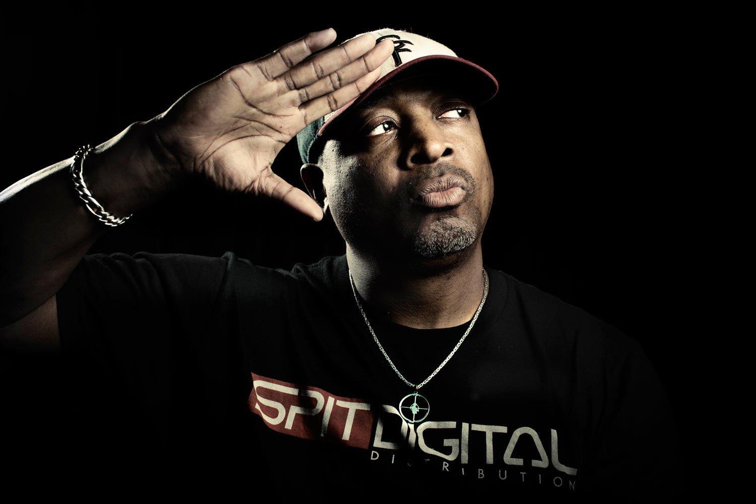 Chuck D in a salute. Photo courtesy of Chuck D.