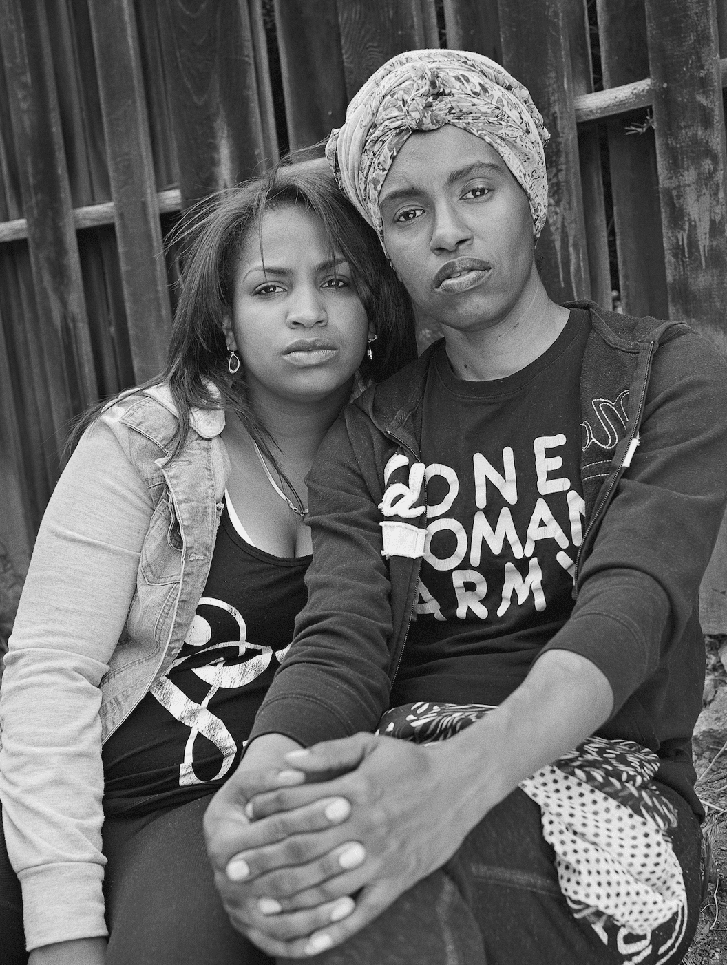 LaToya Ruby Frazier, American, born 1982. Shea with Her Best Friend, Amber Hasan, Shea’s Manager, Poet, Writer, Hip-Hop Artist, Actor, Comedian, Herbalist, Activist, Community Organizer, and Business Owner of Mama’s Healing Hands Copyright LaToya Ruby Frazier Courtesy of the artist and Gladstone Gallery