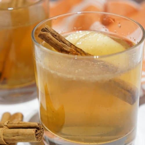 Cinnamon Apple Bourbon Smash Cocktail