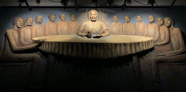 Black Last Supper Sculpture