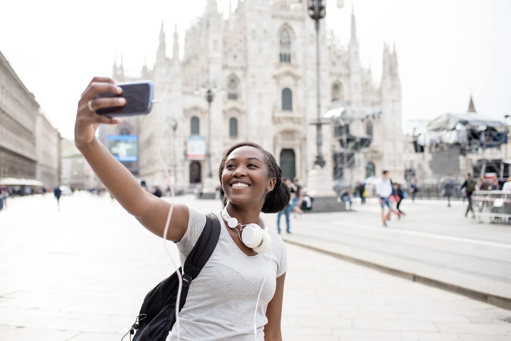 Taking a selfie