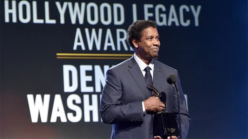Denzel Washington receives the Hollywood Legacy Award at the 2017 American Black Film Festival (ABFF) Honors ceremonies. Photo couresy of ABFF Honors.
