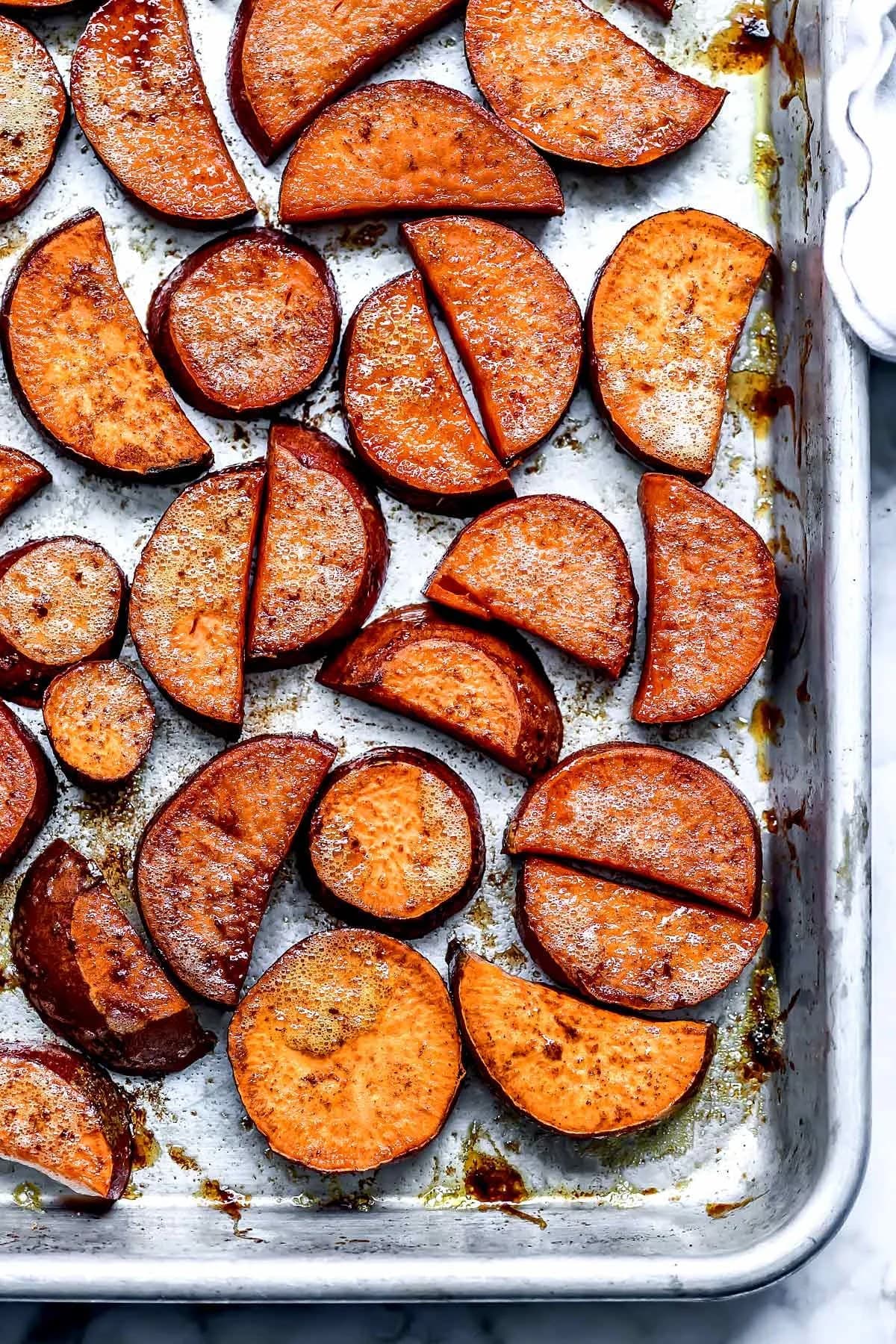 Maple Cinnamon Oven-Roasted Sweet Potatoes — cover