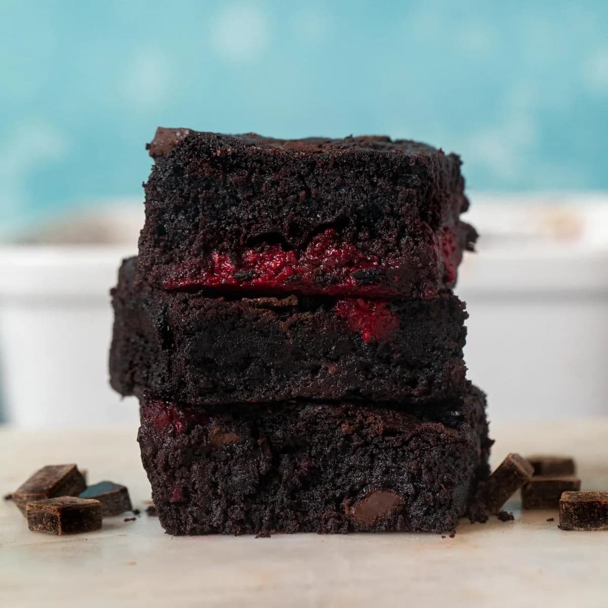 Dark Chocolate Raspberry Brownies