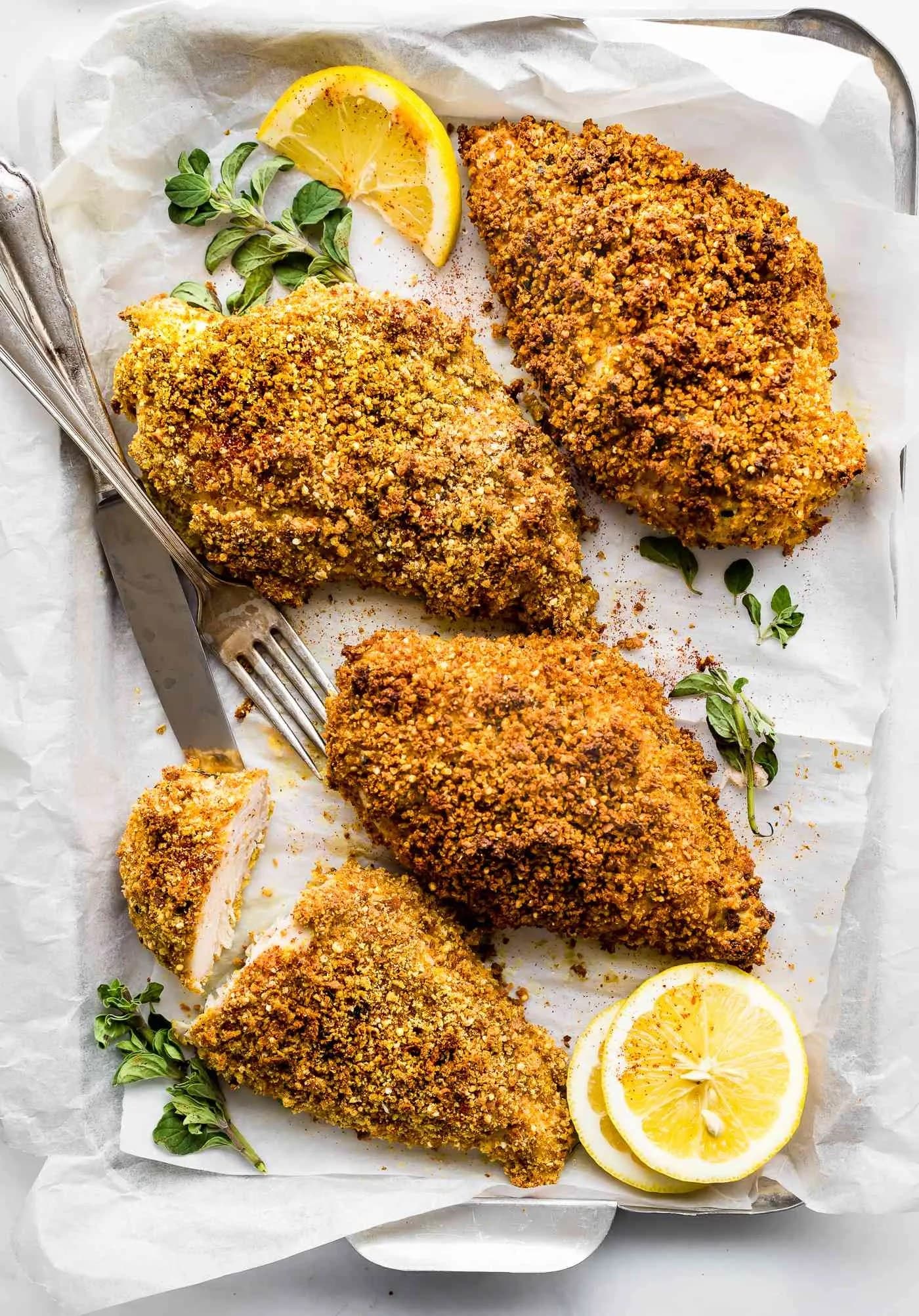 Cooking with Que's Panko Crusted Chicken Recipe